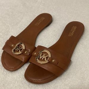 Michael Kors leather slides